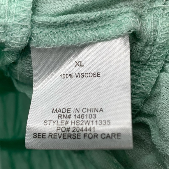 NWoT Hippie Rose Mint Green Sleeveless Ruffle V Neck Top, Size XL - Picture 7 of 9